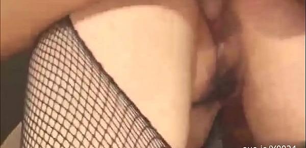  Horny Gorgeous Lady in Fishnets Licked and Fucked by her 2 Horny Boys